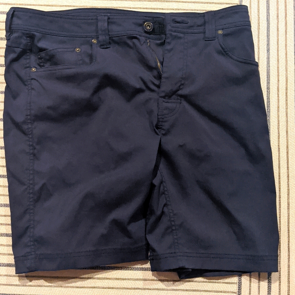 Prana Brion Shorts Navy 33w 9l EUC